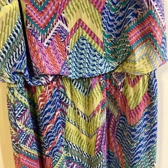 ❤️2/$50❤️[10]Emma&Michelle spaghetti strip Multicolour Aztec maxi Dress - Picture 4 of 6